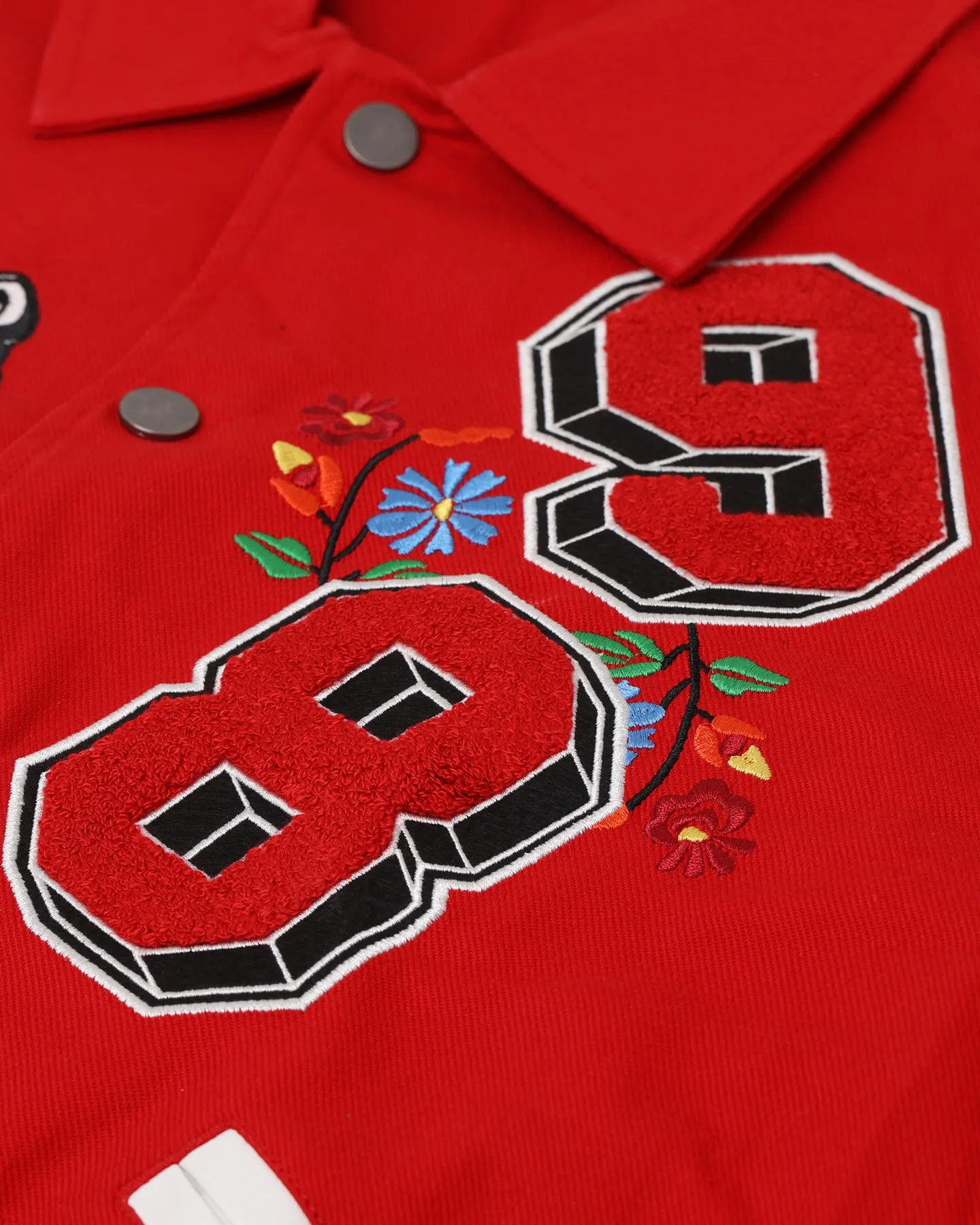 Loiter Flaws Varsity Jacket Red/Off White sold by Culture Kings product image thumbnail 2