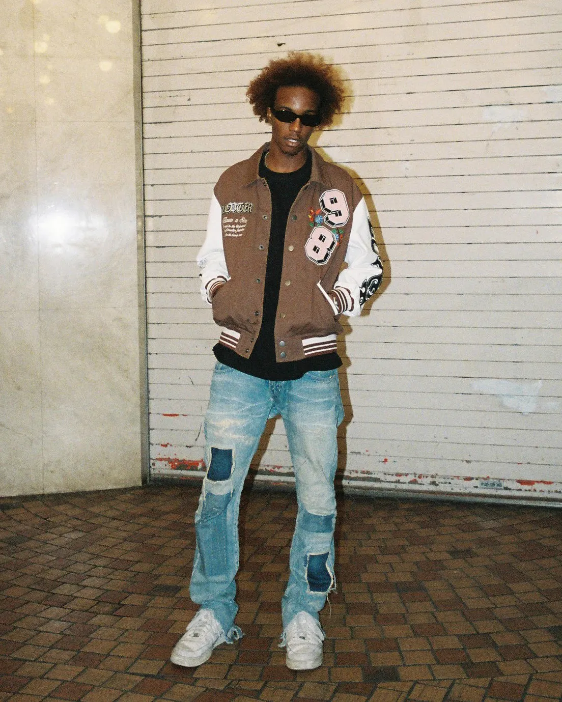Loiter Flaws Varsity Jacket Brown/Off White sold by Culture Kings product image thumbnail 5