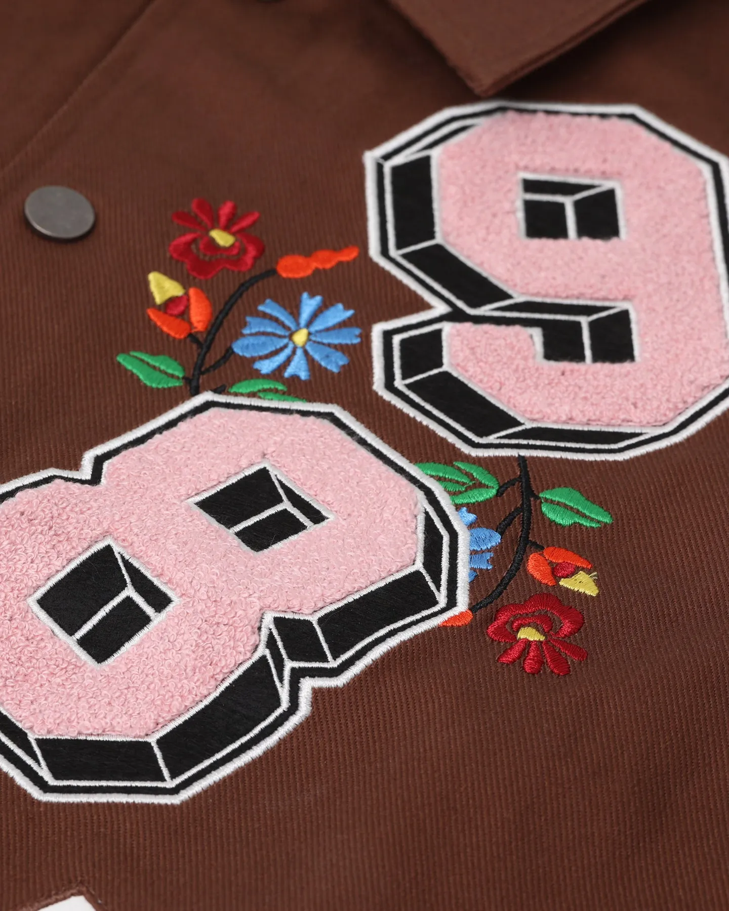 Loiter Flaws Varsity Jacket Brown/Off White sold by Culture Kings product image thumbnail 3