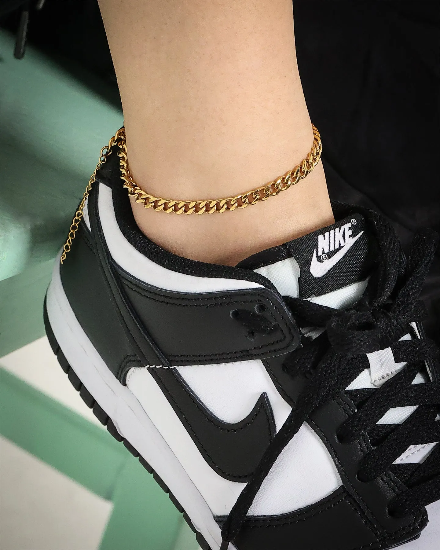 Raising Hell Women's 5mm Cuban Anklet Gold sold by Culture Kings