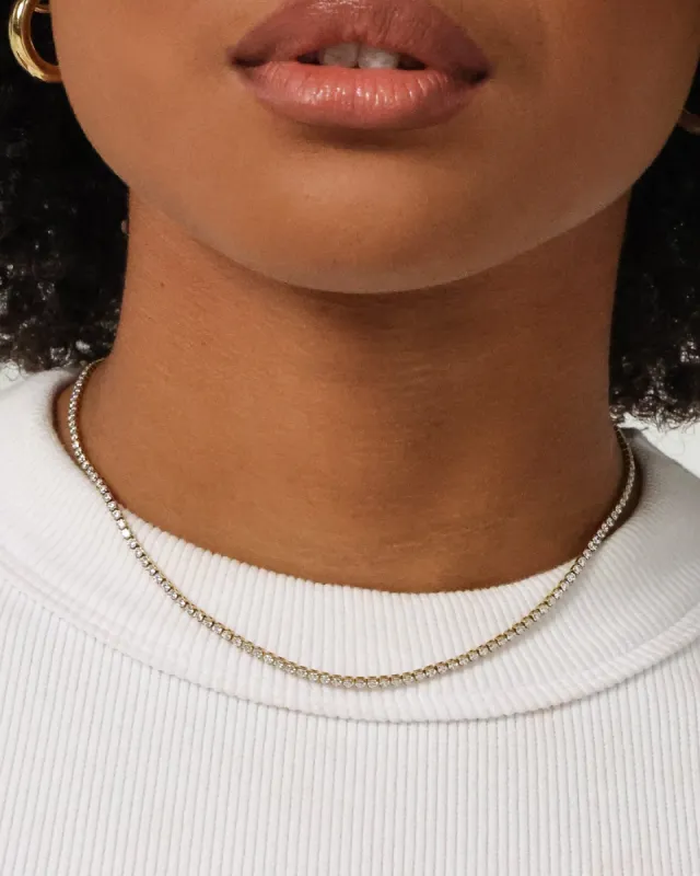 Raising Hell Women's Customisable Tennis Necklace Gold sold by Culture Kings