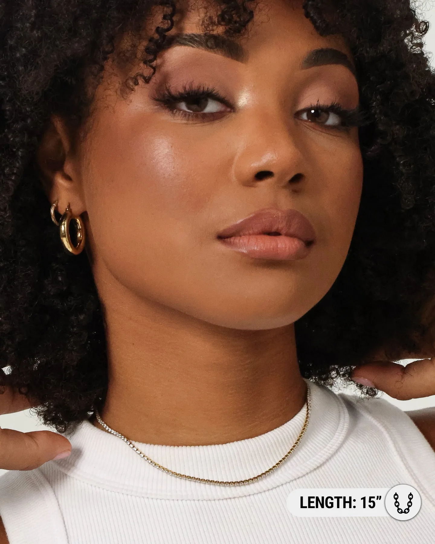 Raising Hell Women's Customisable Tennis Necklace Gold sold by Culture Kings product image thumbnail 3