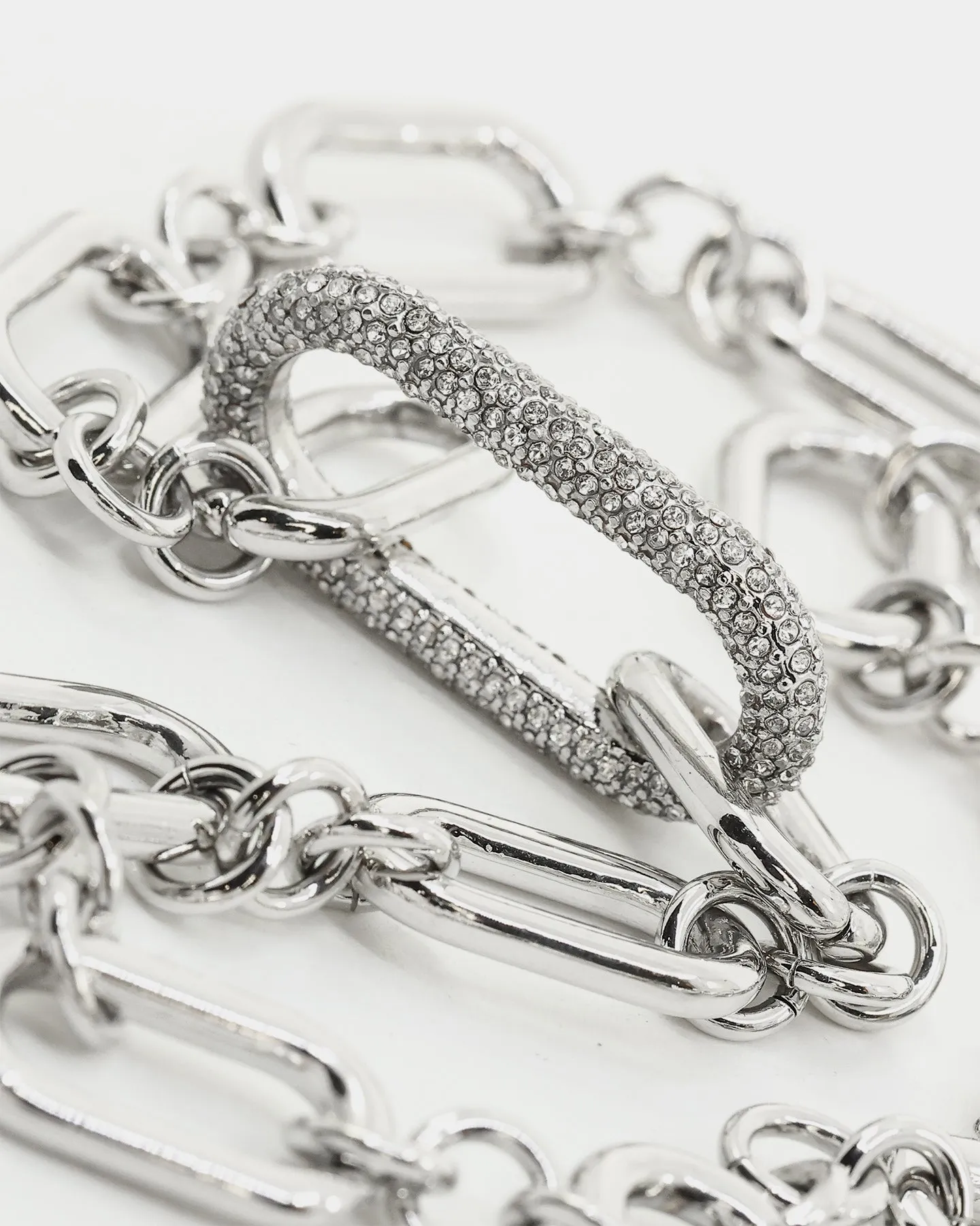 Raising Hell Women's Thick Link Chain Iced White Gold sold by Culture Kings product image thumbnail 3
