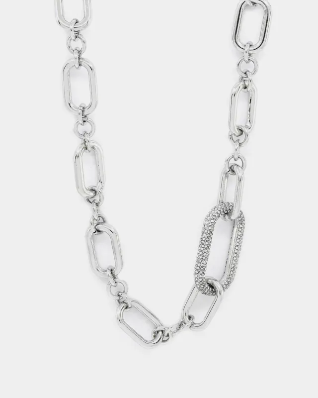 Raising Hell Women's Thick Link Chain Iced White Gold sold by Culture Kings