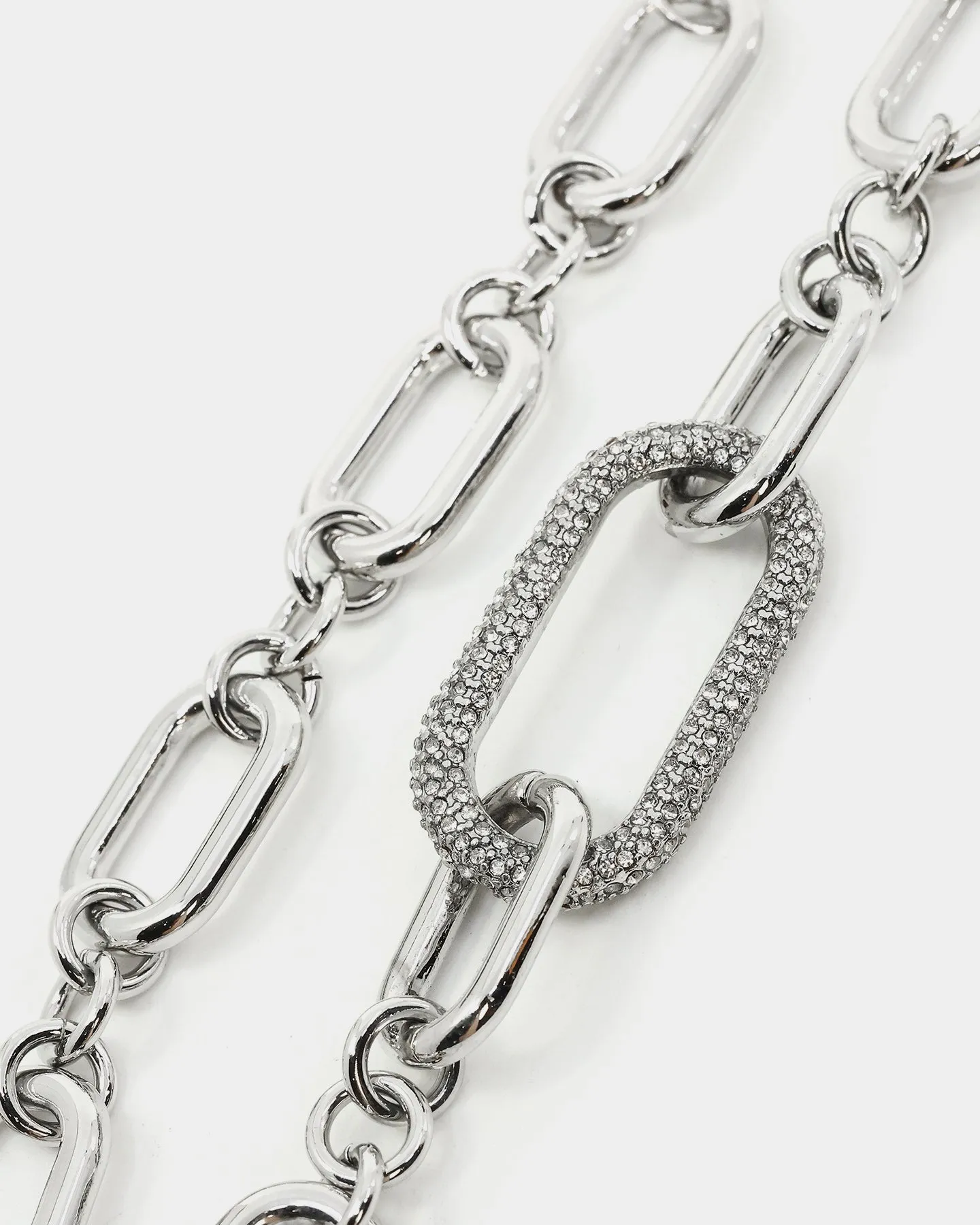 Raising Hell Women's Thick Link Chain Iced White Gold sold by Culture Kings product image thumbnail 5