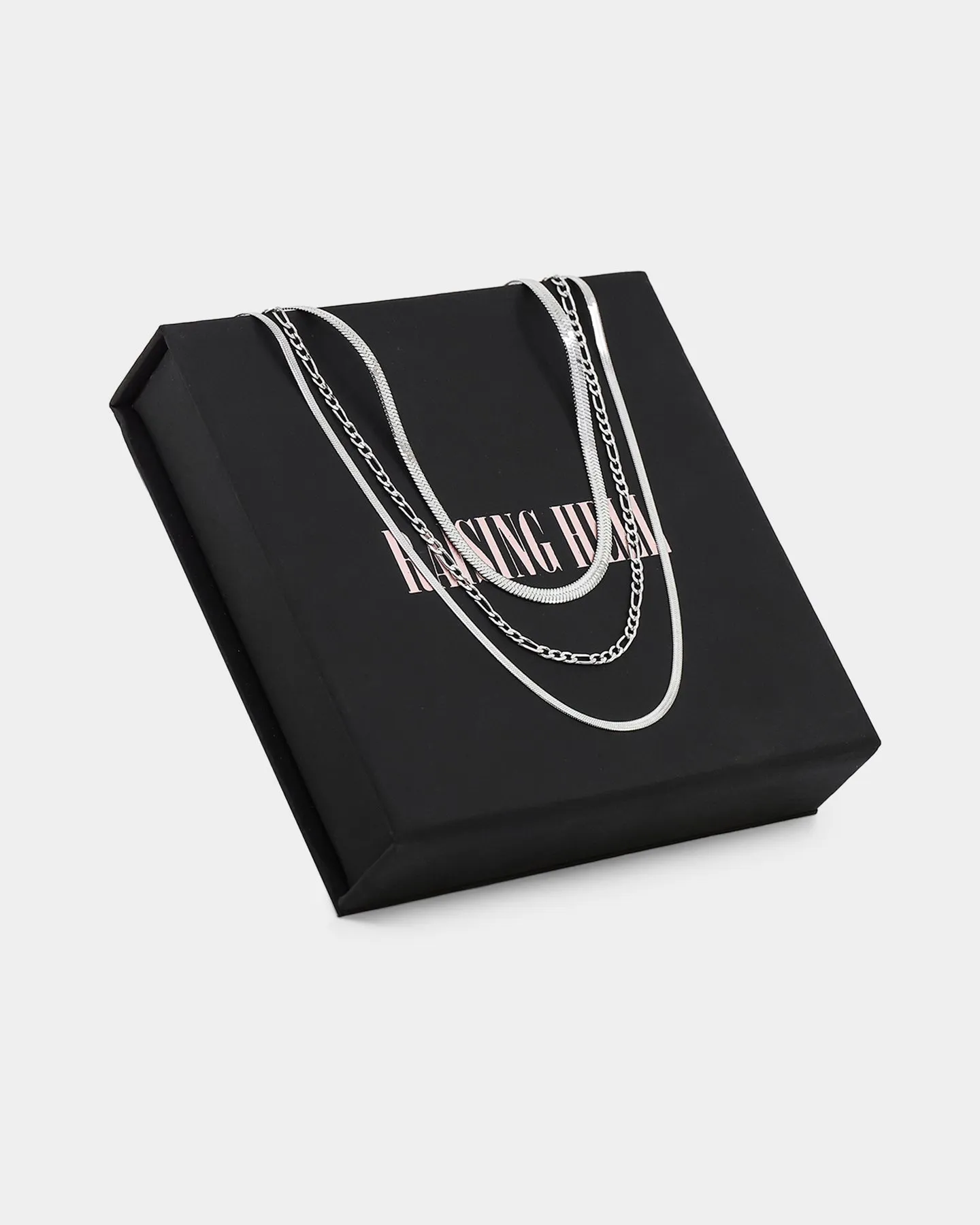 Raising Hell Women's Snake and Figaro Chain Set White Gold sold by Culture Kings product image thumbnail 4