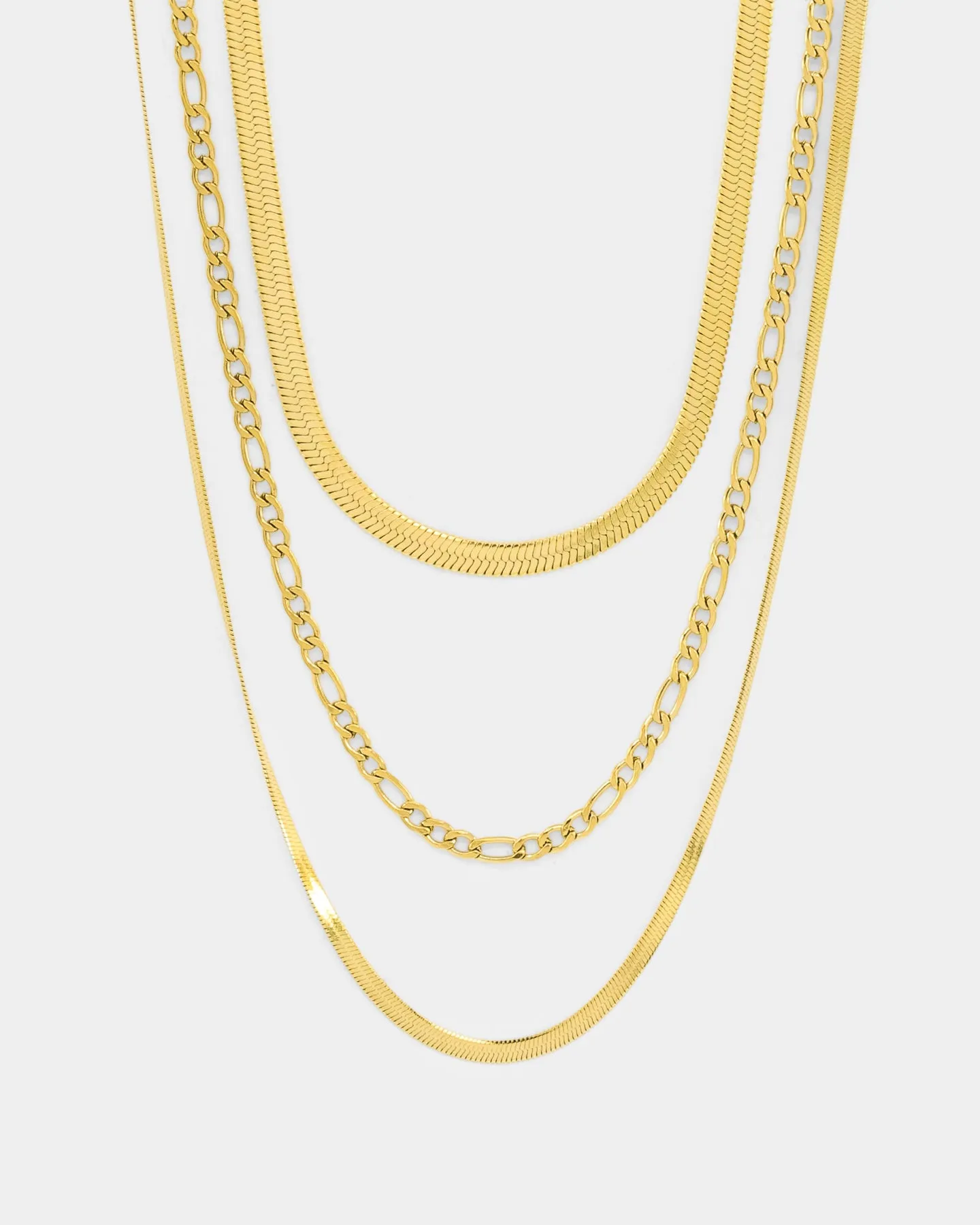 Raising Hell Women's Snake and Figaro Chain Set Gold sold by Culture Kings product image thumbnail 2