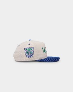 New Era New Zealand Warriors 'NRL Retro Script Corduroy' Golfer Snapback Chrome White sold by Culture Kings