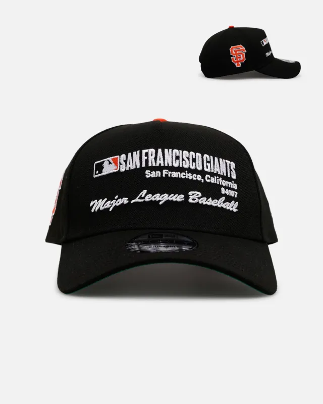 New Era San Francisco Giants 'Workleague' 9FORTY A-Frame Snapback Black sold by Culture Kings