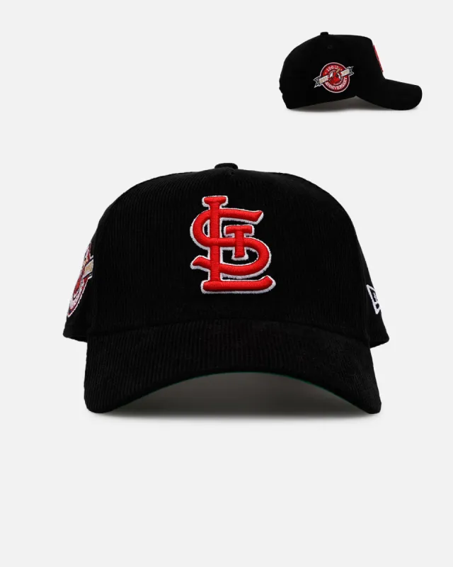 New Era St. Louis Cardinals 'Black Cord' 9FORTY A-Frame Corduroy Snapback Black sold by Culture Kings