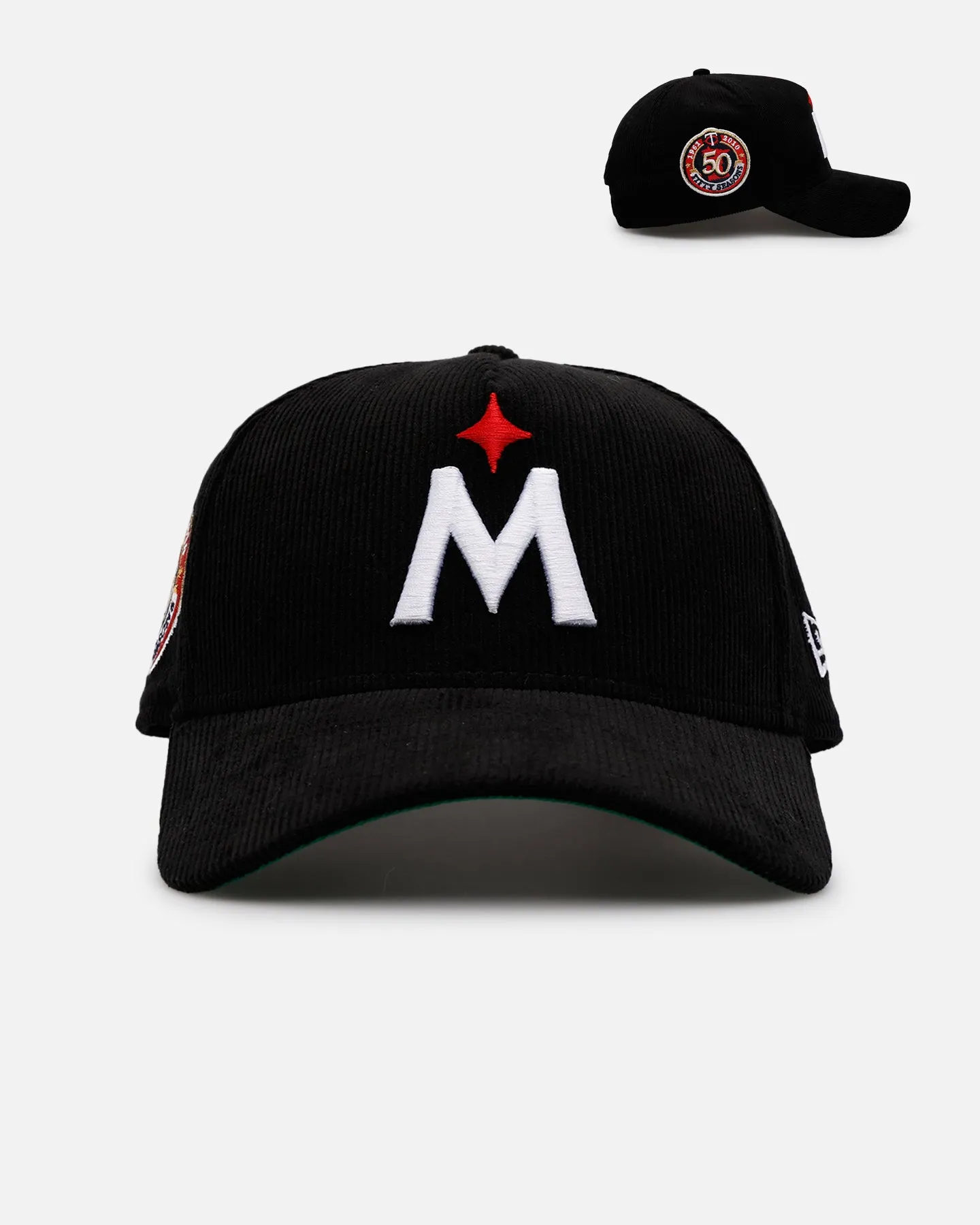 New Era Minnesota Twins 'Black Cord' 9FORTY A-Frame Corduroy Snapback Black sold by Culture Kings