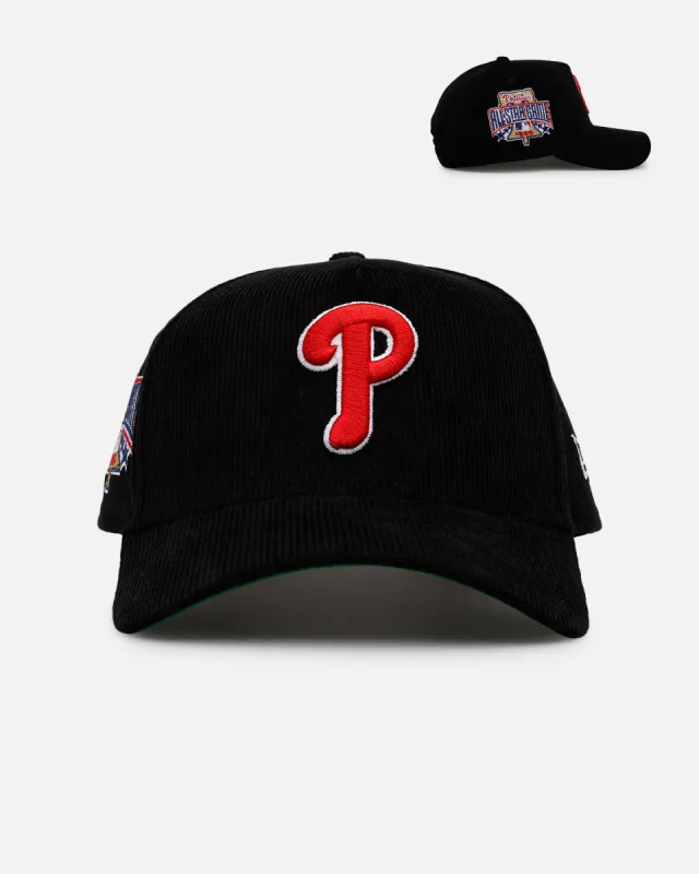 New Era Philadelphia Phillies 'Black Cord' 9FORTY A-Frame Corduroy Snapback Black sold by Culture Kings