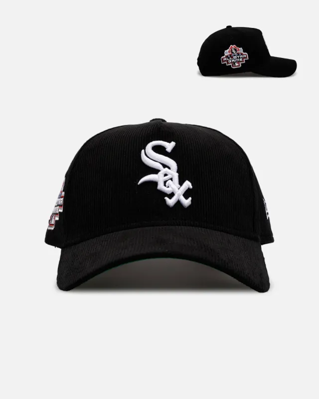 New Era Chicago White Sox 'Black Cord' 9FORTY A-Frame Corduroy Snapback Black sold by Culture Kings