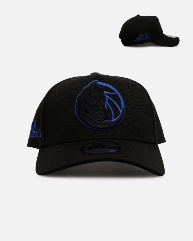 New Era Dallas Mavericks 'Outline' 9FORTY A-Frame Snapback Black sold by Culture Kings