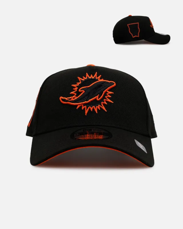 New Era Miami Dolphins 'Outline' 9FORTY A-Frame Snapback Black sold by Culture Kings