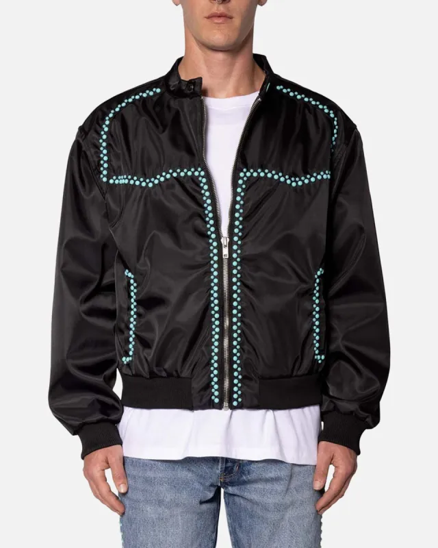 MNML Turquoise Studded Snap Jacket Black sold by Culture Kings