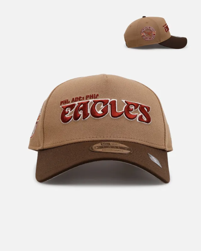 New Era Philadelphia Eagles 'Thanksgiving Football' 9FORTY A-Frame Snapback Khaki sold by Culture Kings