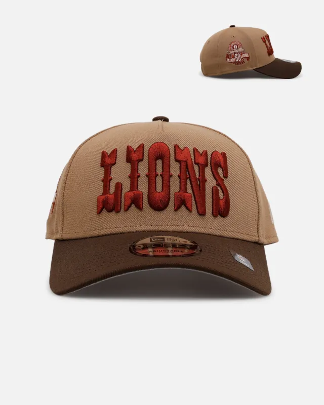 New Era Detroit Lions 'Thanksgiving Football' 9FORTY A-Frame Snapback Khaki sold by Culture Kings