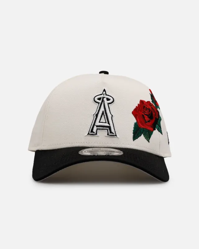 New Era Anaheim Angels 'Chrome Black Roses' 9FORTY A-Frame Snapback Chrome/Black sold by Culture Kings