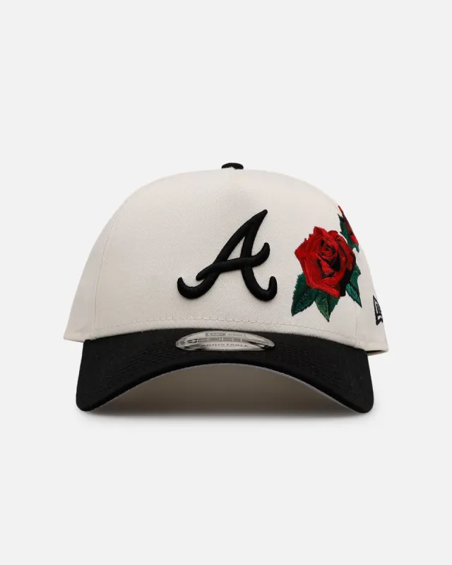 New Era Atlanta Braves 'Chrome Black Roses' 9FORTY A-Frame Snapback Chrome/Black sold by Culture Kings