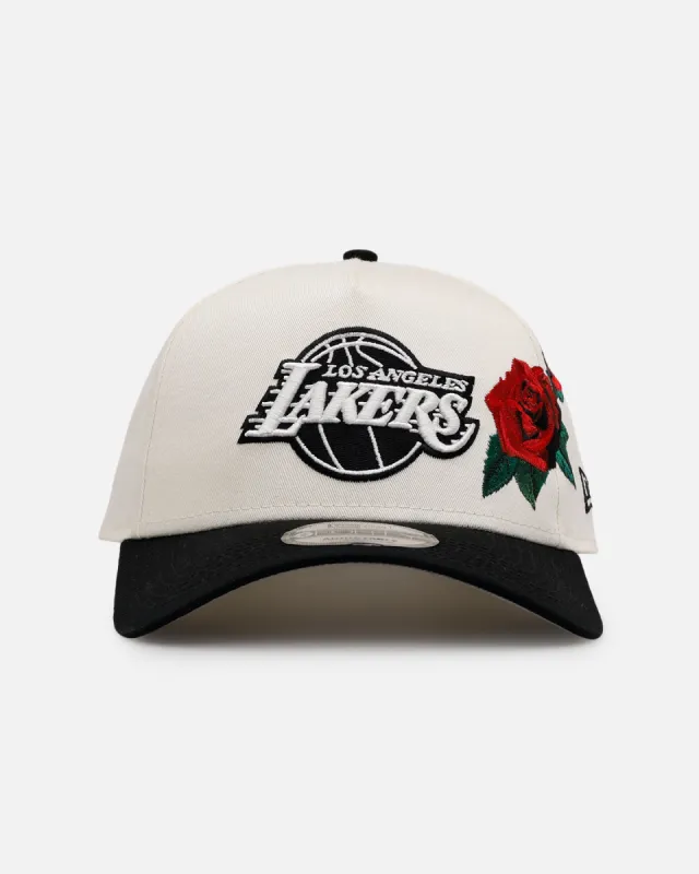 New Era Los Angeles Lakers 'Chrome Black Roses' 9FORTY A-Frame Snapback Chrome/Black sold by Culture Kings