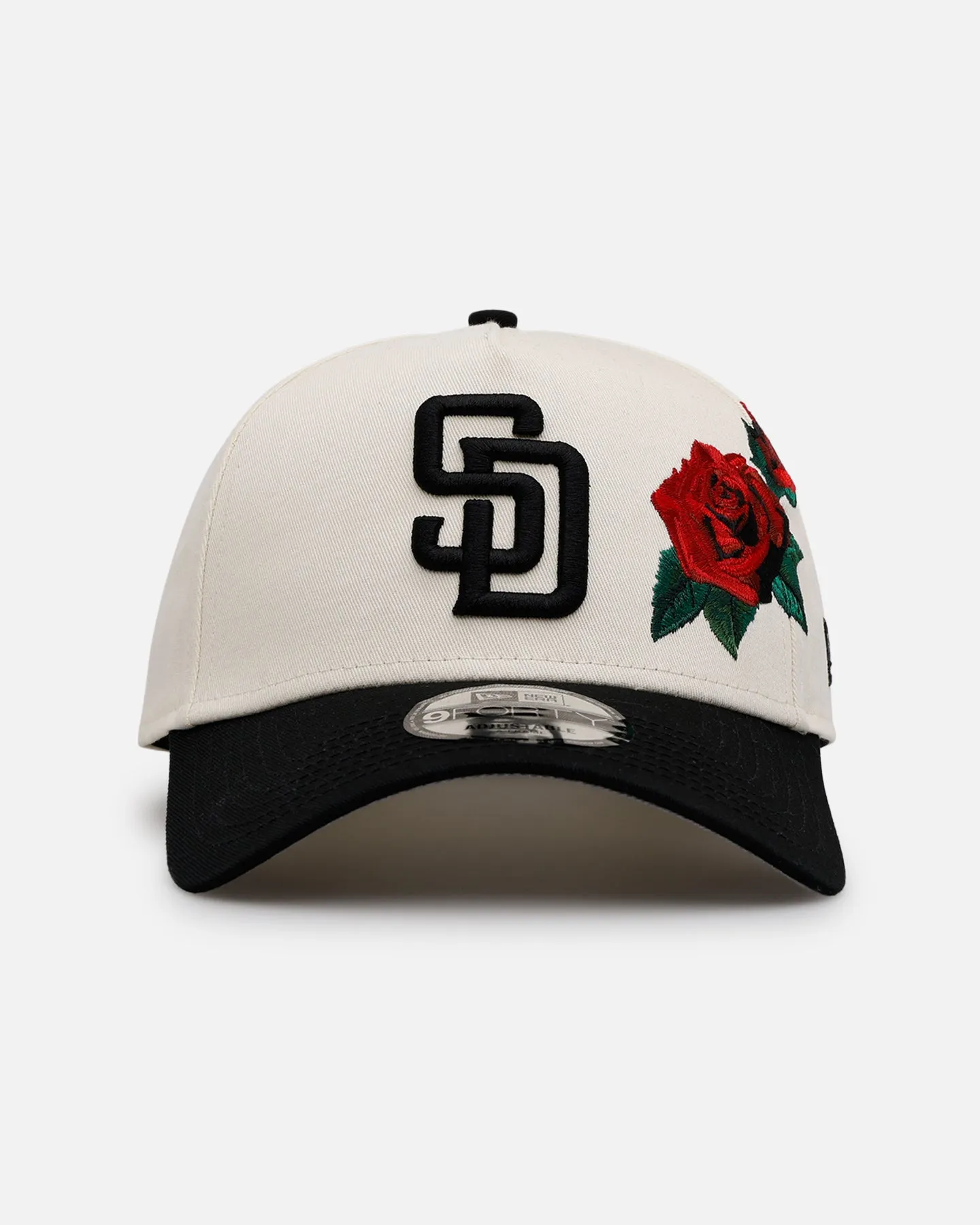 New Era San Diego Padres 'Chrome Black Roses' 9FORTY A-Frame Snapback Chrome/Black sold by Culture Kings