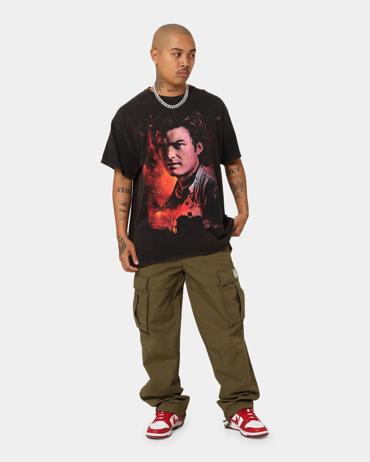 Goat Crew X Stranger Things Steve Vintage T-Shirt Black Wash sold by Culture Kings product image thumbnail 2