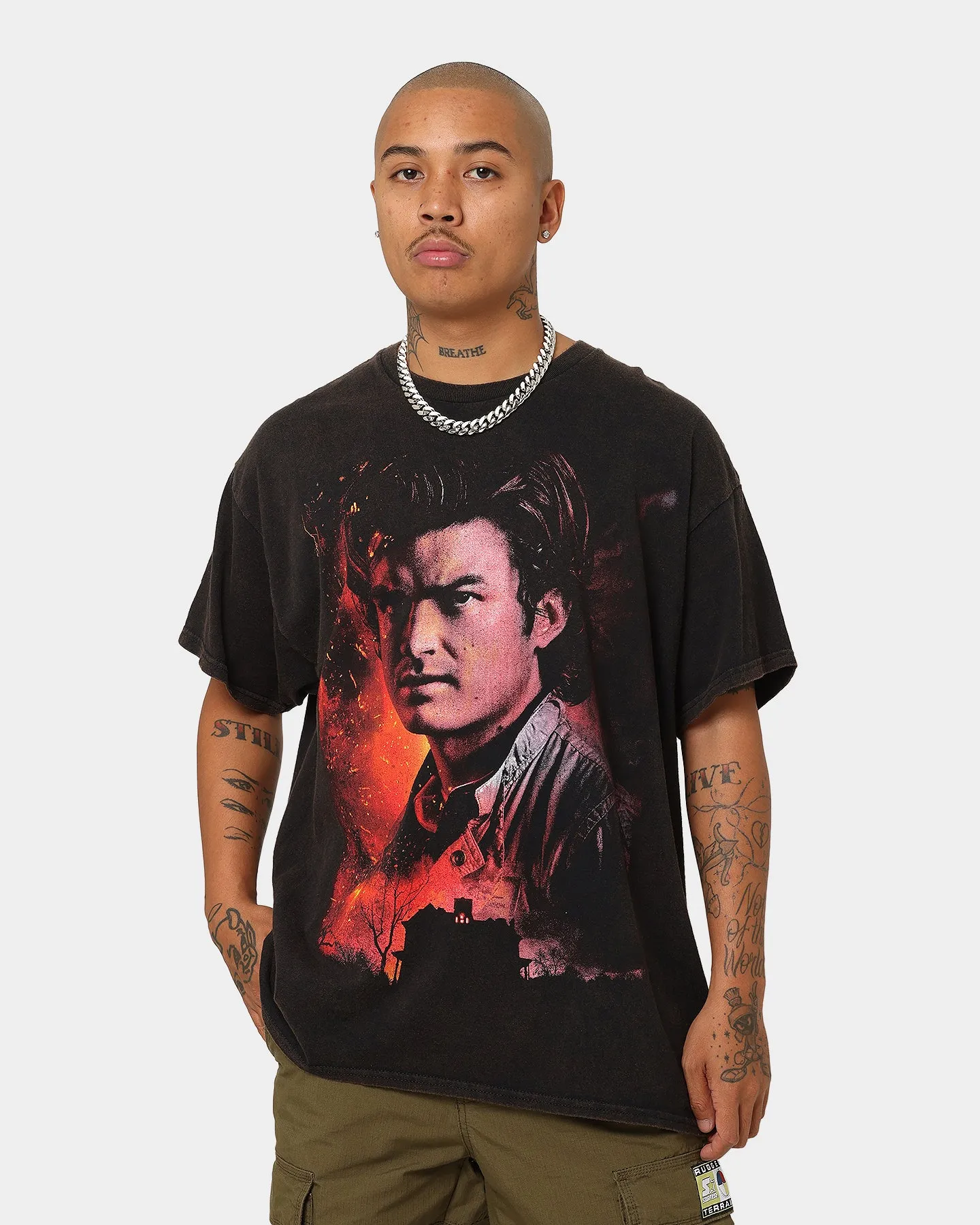Goat Crew X Stranger Things Steve Vintage T-Shirt Black Wash sold by Culture Kings