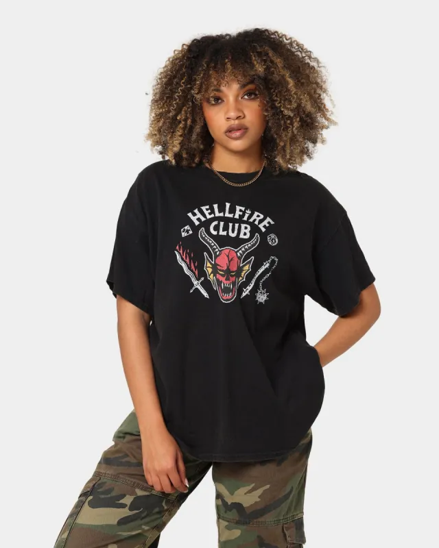 Goat Crew Goat Crew X Stranger Things Hellfire Club Vintage T-Shirt Washed Black sold by Culture Kings