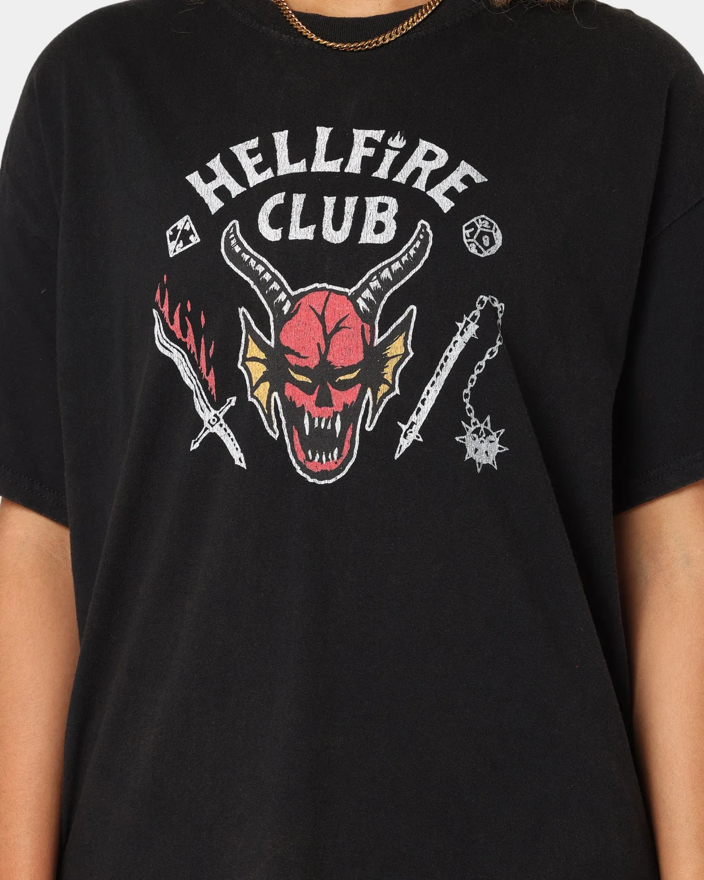 Goat Crew Goat Crew X Stranger Things Hellfire Club Vintage T-Shirt Washed Black sold by Culture Kings product image thumbnail 3