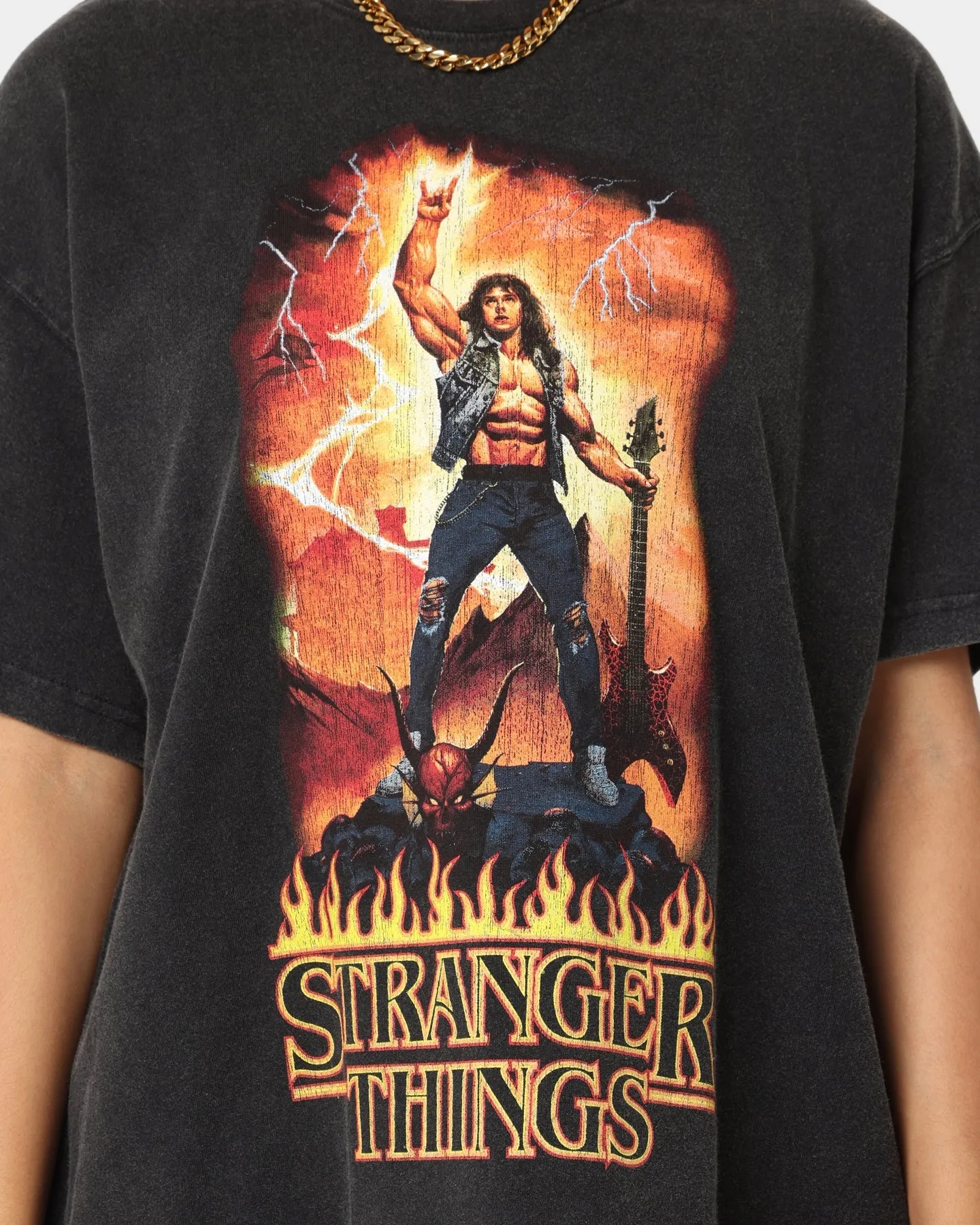 Goat Crew X Stranger Things Metal Vintage T-Shirt Vintage Black sold by Culture Kings product image thumbnail 3