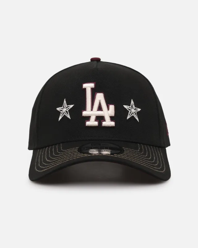 New Era Los Angeles Dodgers 'Ivory Stars Outlaws' 9FORTY A-Frame Snapback Black/Maroon sold by Culture Kings