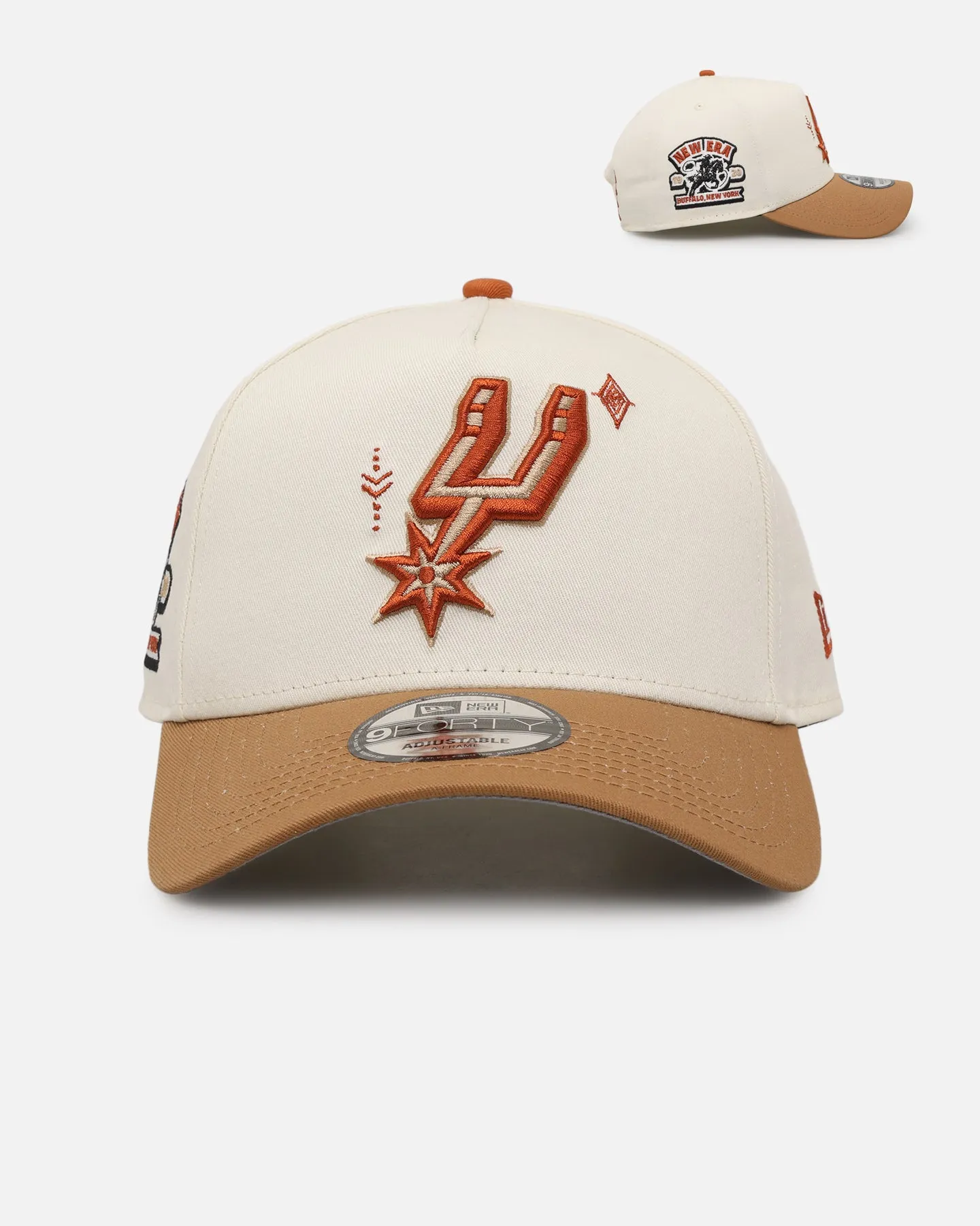 New Era San Antonio Spurs 'Sunset Trails' 9FORTY A-Frame Snapback Rust sold by Culture Kings