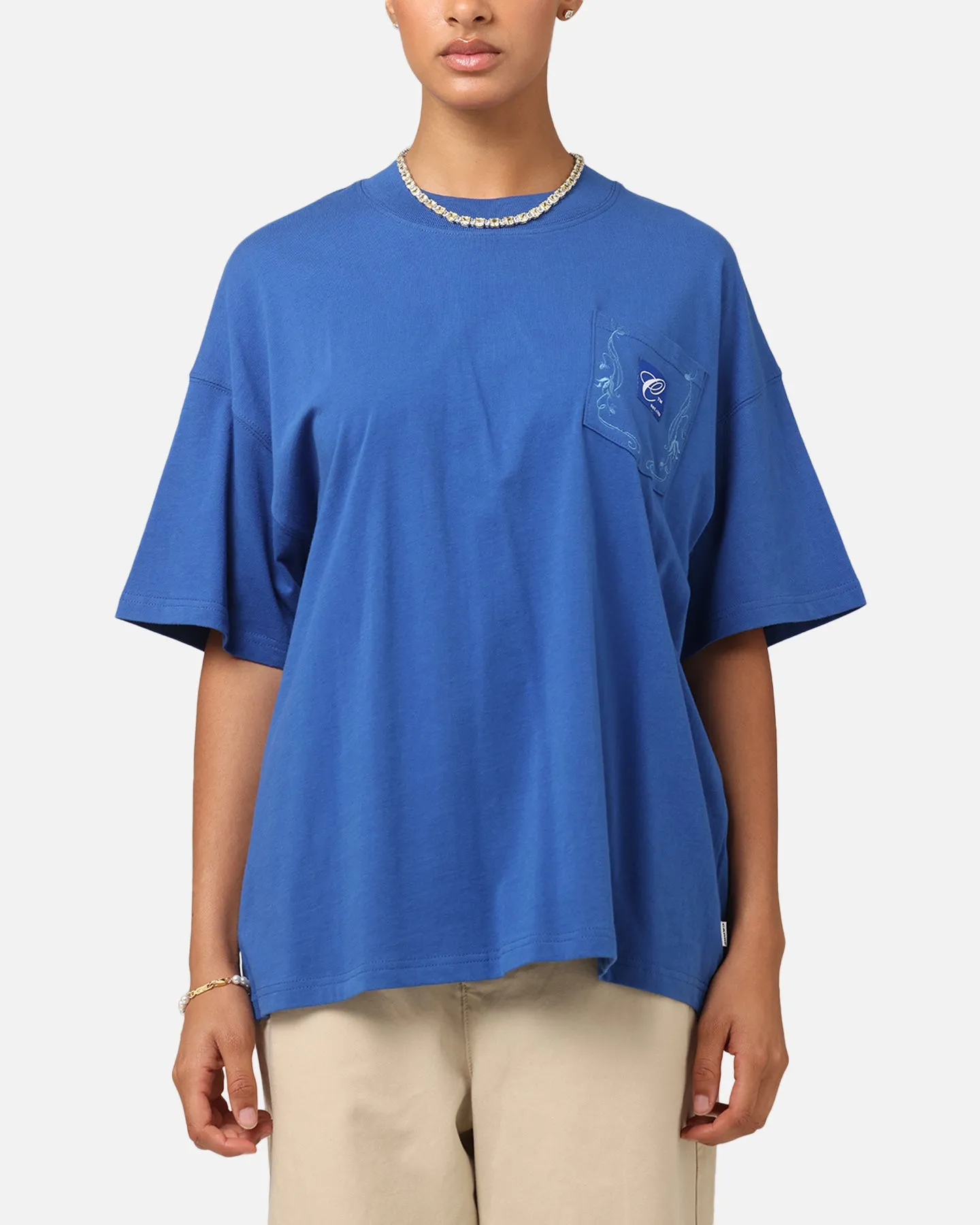 Carre Floral Pocket Oversized T-Shirt Blue sold by Culture Kings