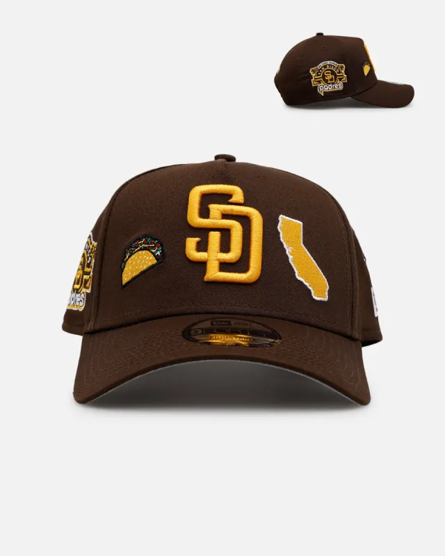 New Era San Diego Padres 'City Icons' 9FORTY A-Frame Snapback Brown sold by Culture Kings