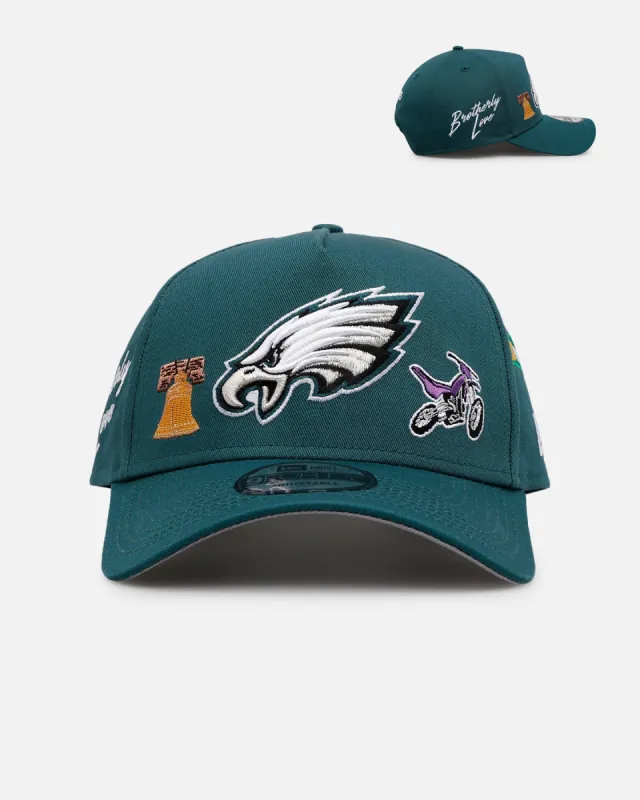 New Era Philadelphia Eagles 'City Icons' 9FORTY A-Frame Snapback Green sold by Culture Kings