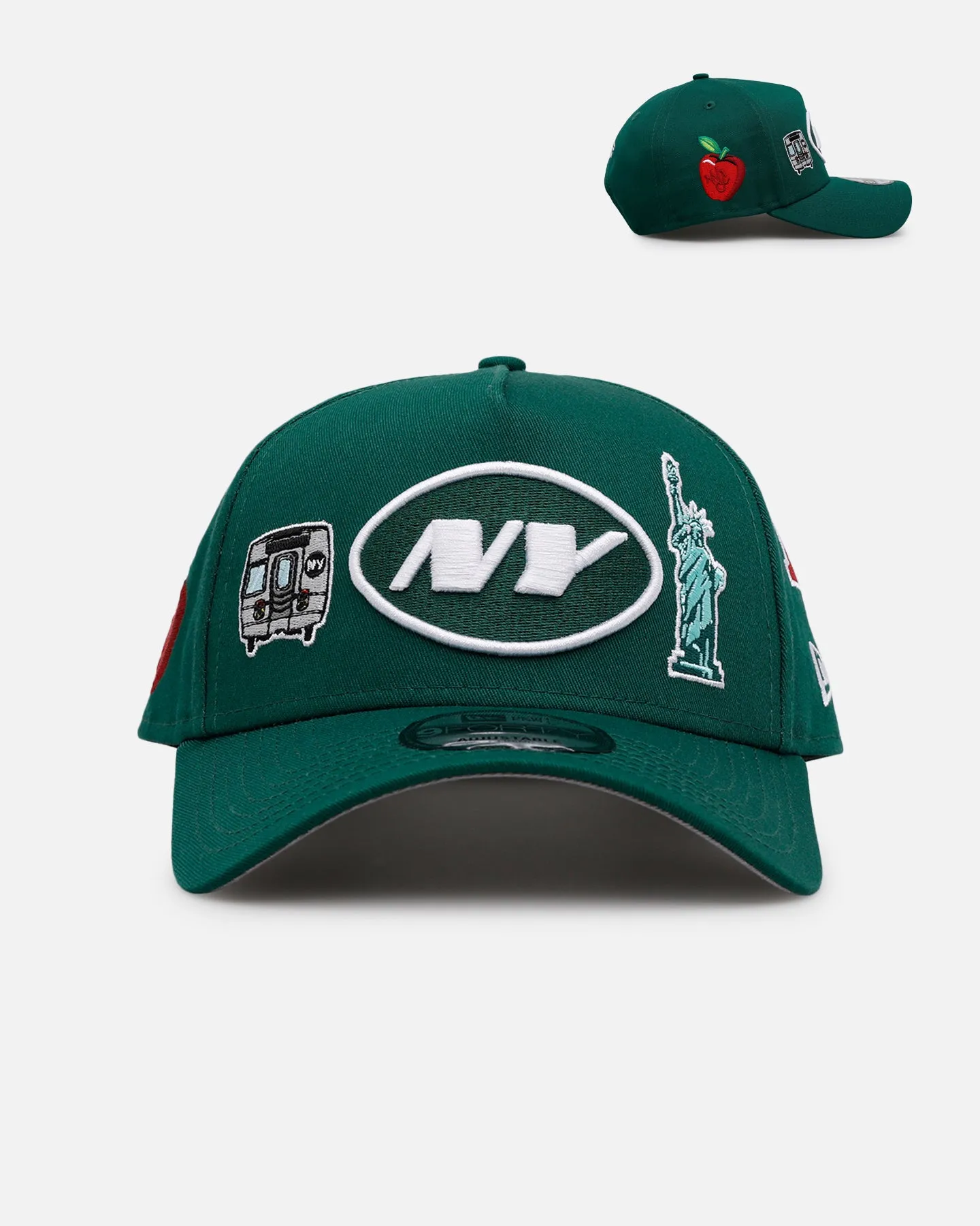 New Era New York Jets 'City Icons' 9FORTY A-Frame Snapback Green sold by Culture Kings