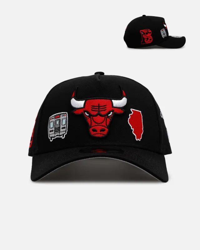 New Era Chicago Bulls 'City Icons' 9FORTY A-Frame Snapback Black sold by Culture Kings