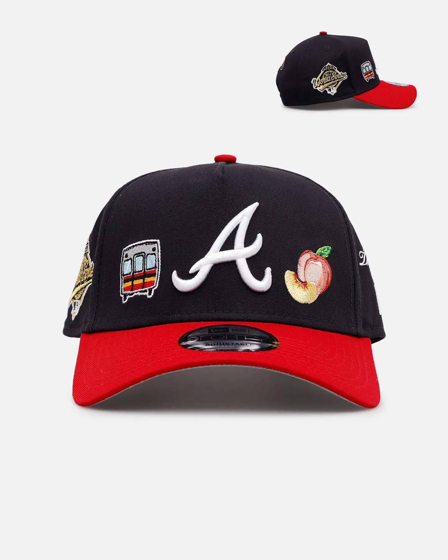 New Era Atlanta Braves 'City Icons' 9FORTY A-Frame Snapback Navy/Red sold by Culture Kings