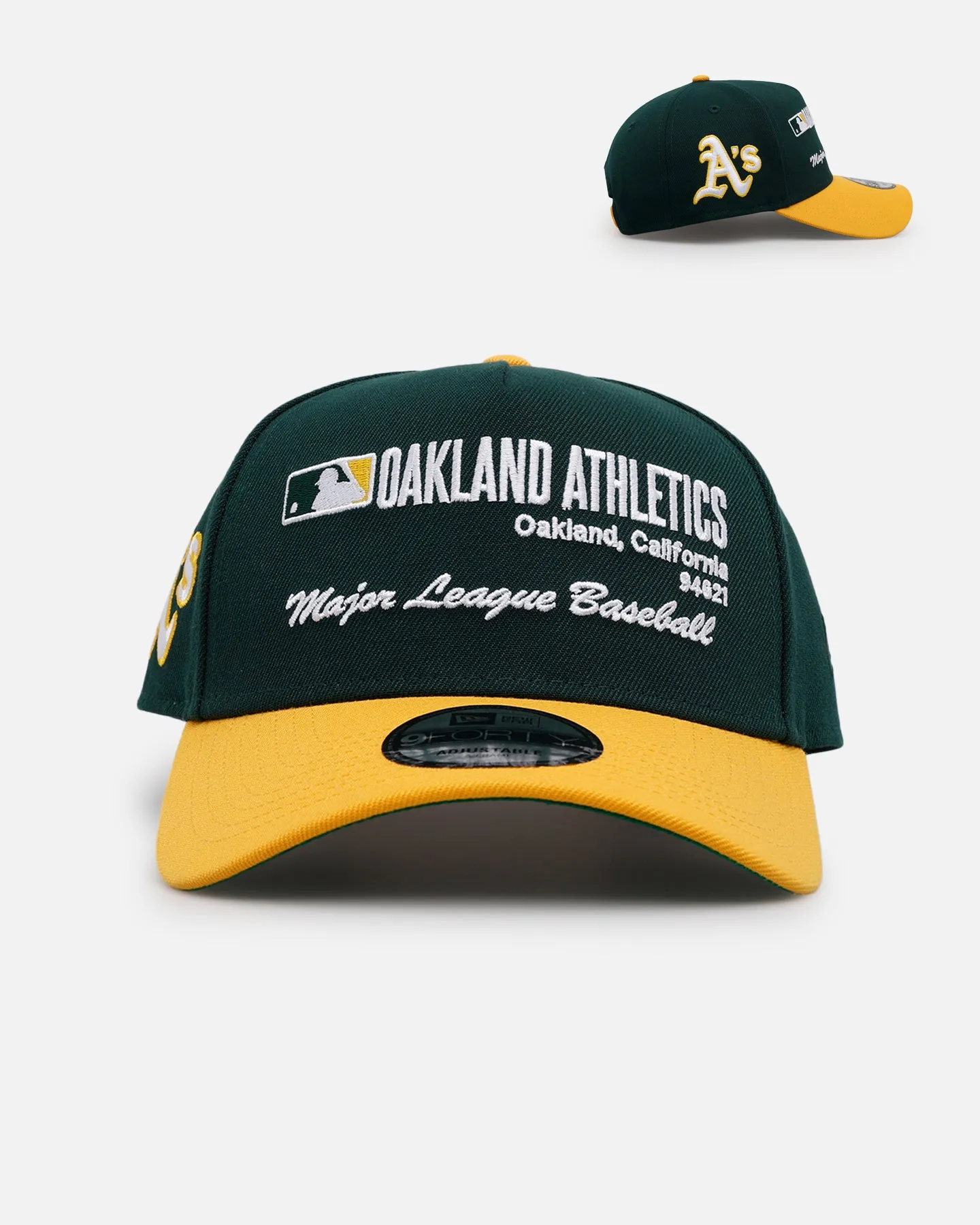 New Era Oakland Athletics 'Workleague' 9FORTY A-Frame Snapback Green sold by Culture Kings