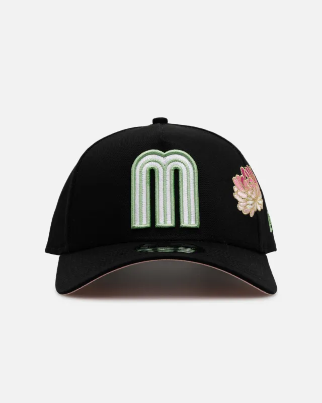 New Era Mexico National Baseball Team 'Satin Flower' 9FORTY A-Frame Snapback Black/Pink sold by Culture Kings