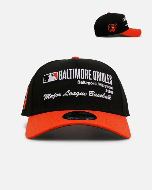 New Era Baltimore Orioles 'Workleague' 9FORTY A-Frame Snapback Black sold by Culture Kings