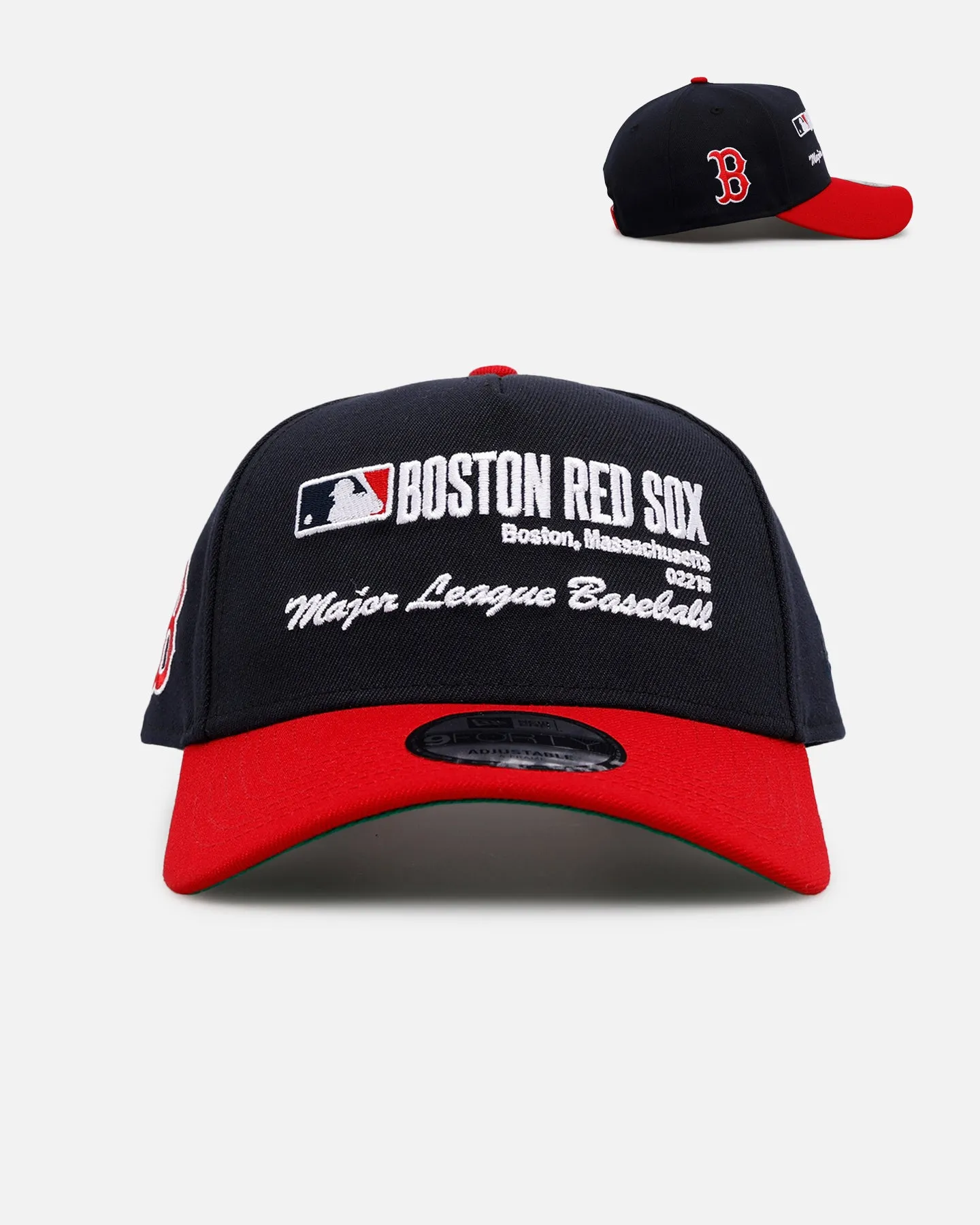 New Era Boston Red Sox 'Workleague' 9FORTY A-Frame Snapback Navy/Red sold by Culture Kings