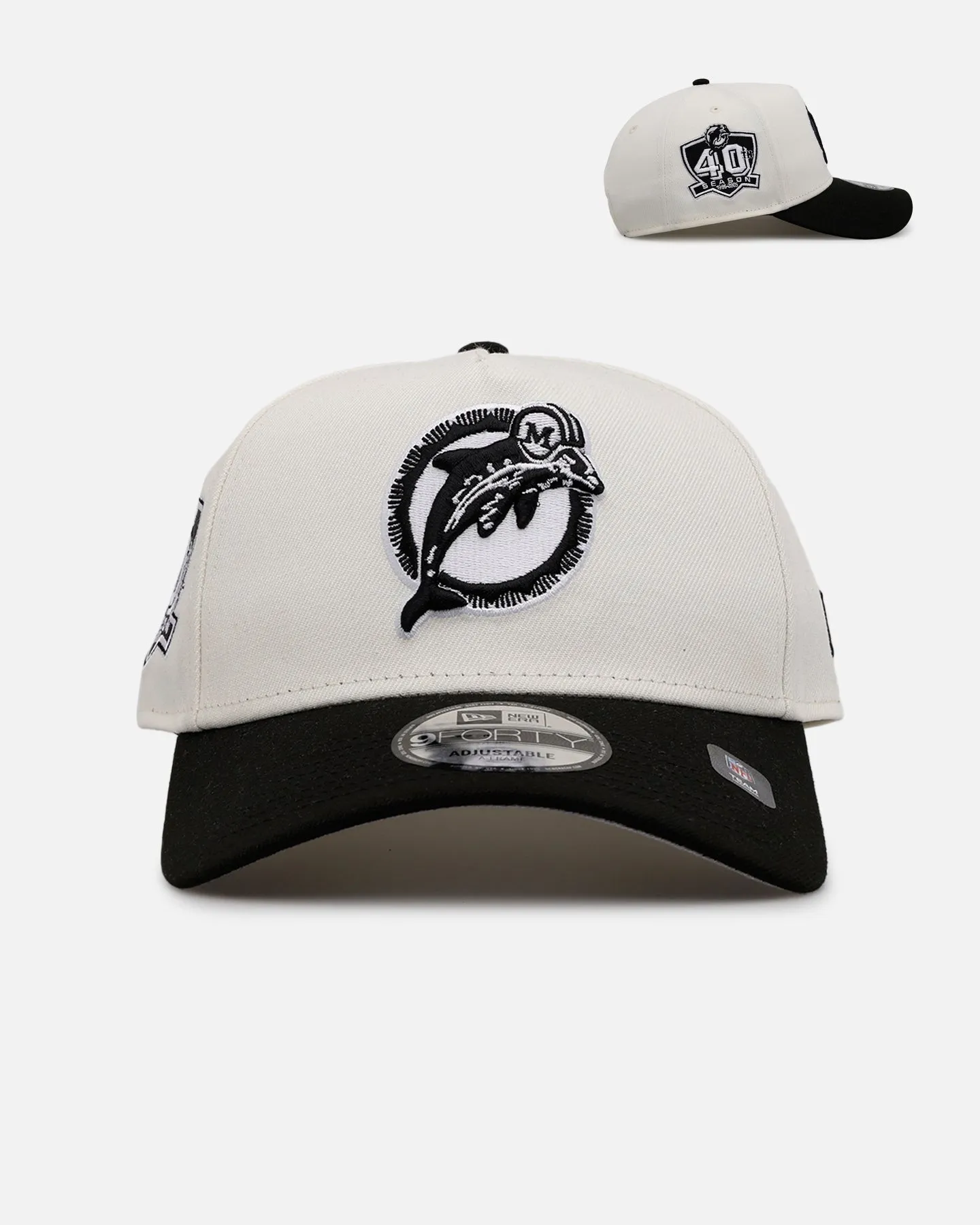 New Era Miami Dolphins 'Chrome Black' 9FORTY A-Frame Snapback Chrome/Black sold by Culture Kings