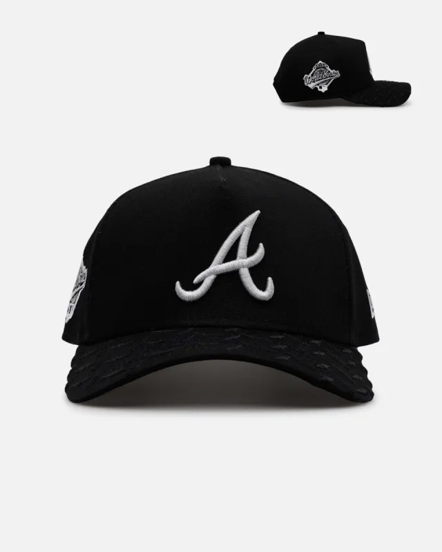 New Era Atlanta Braves 'Dark Steel' 9FORTY A-Frame Snapback Black/Grey sold by Culture Kings