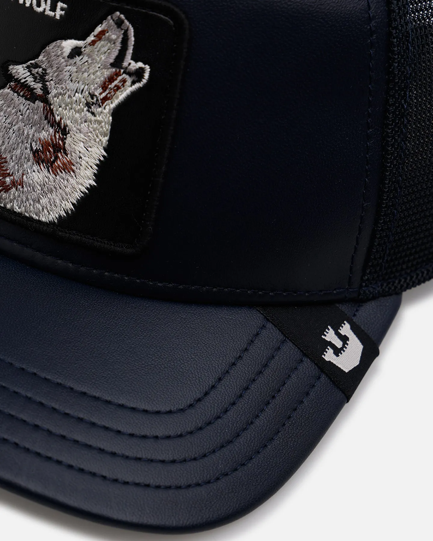 Goorin Bros The Lone Wolf Leather Trucker Snapback Navy sold by Culture Kings product image thumbnail 2