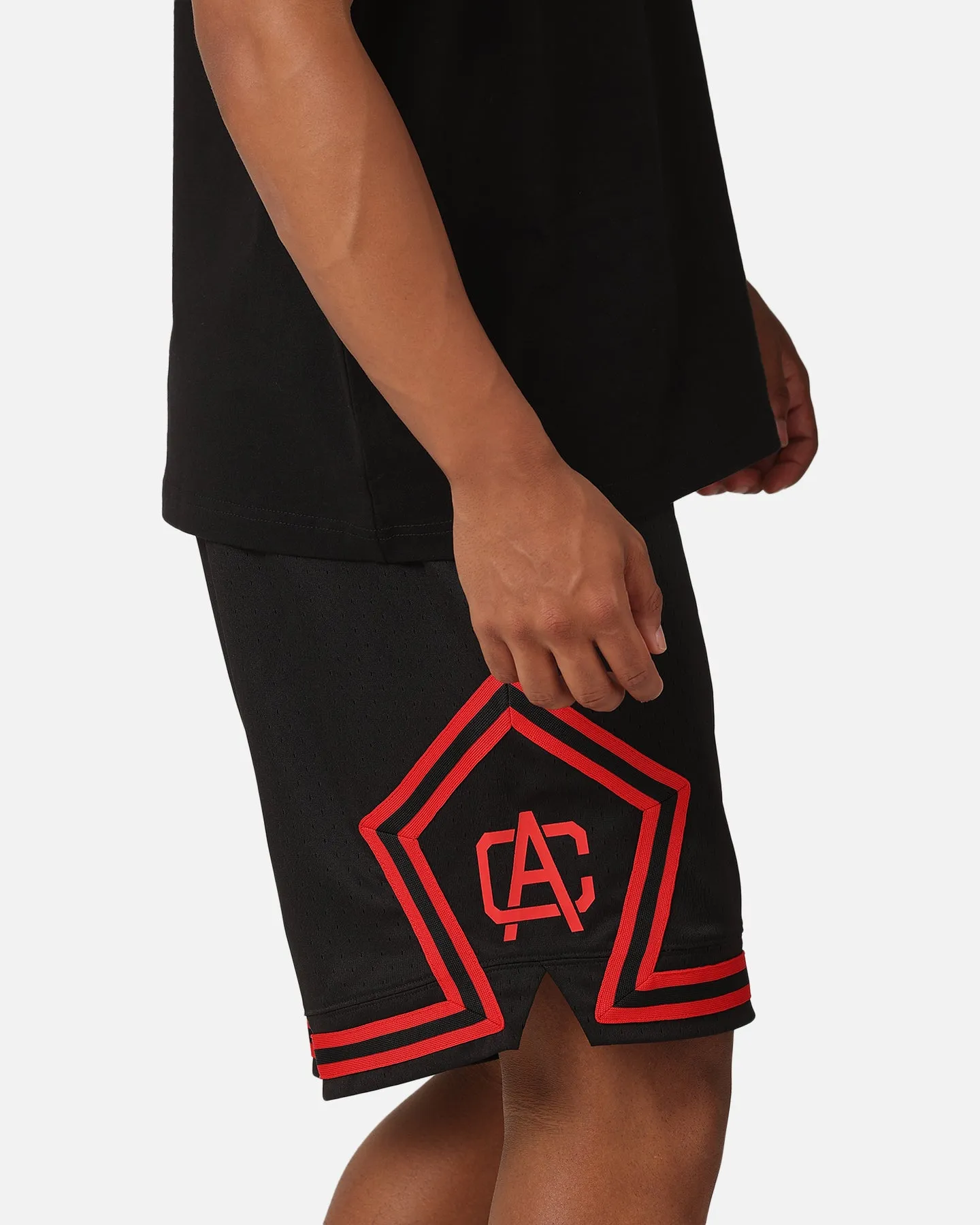 Carre Fold Mesh Basketball Shorts Black/Red sold by Culture Kings product image thumbnail 3