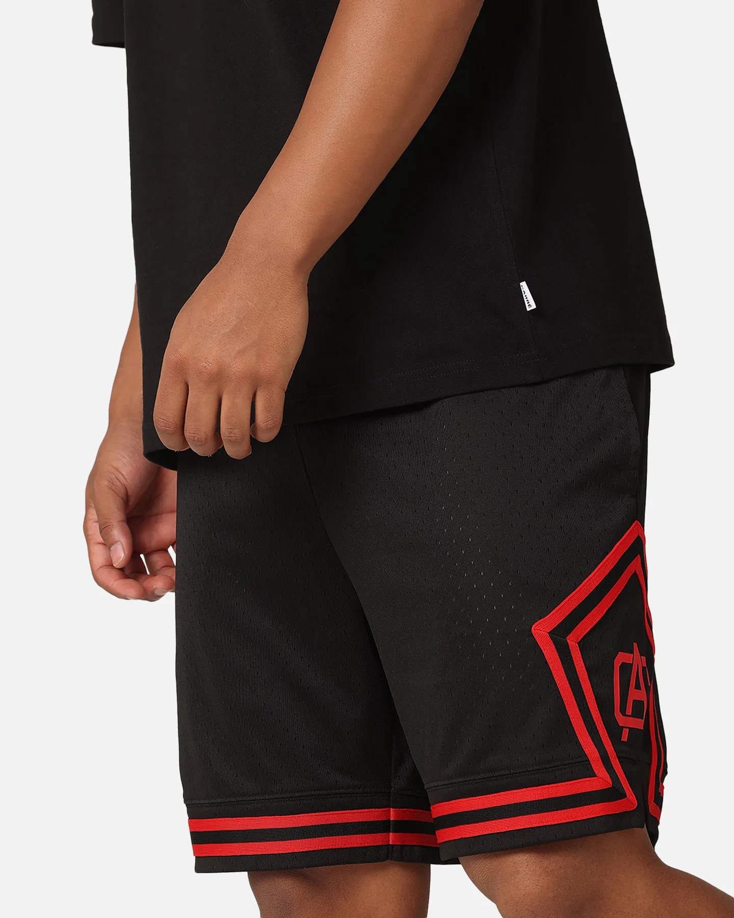 Carre Fold Mesh Basketball Shorts Black/Red sold by Culture Kings product image thumbnail 4
