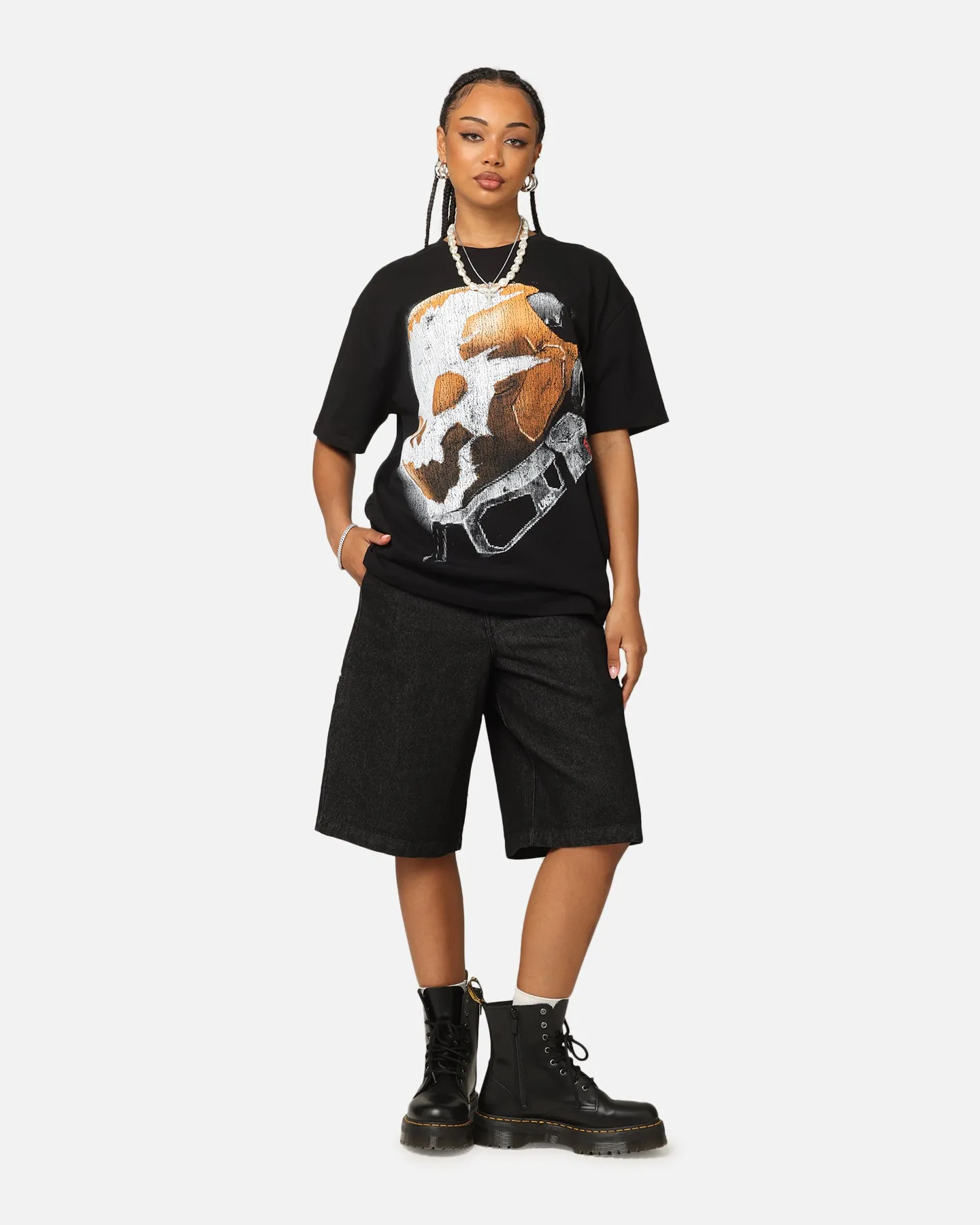 Goat Crew X Halo Halo Reach Emile Big Head Heavyweight T-Shirt Black sold by Culture Kings product image thumbnail 4