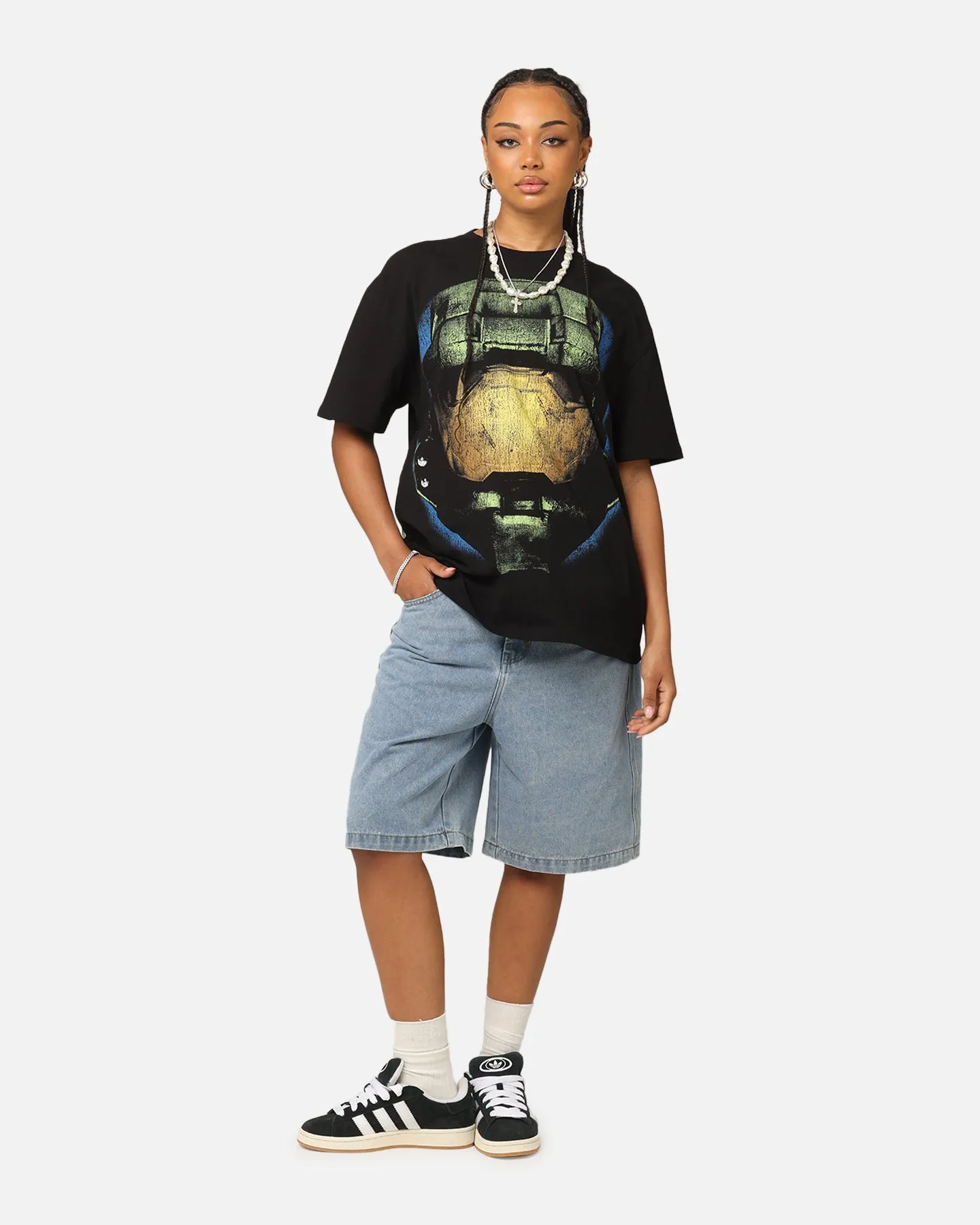 Goat Crew X Halo Big Head Heavyweight T-Shirt Black sold by Culture Kings product image thumbnail 3